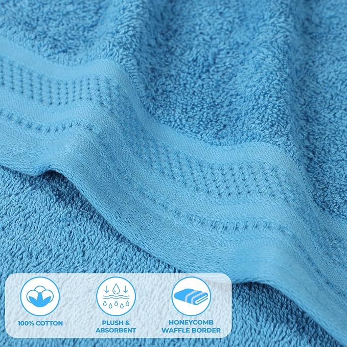 Superior Honeycomb Cotton Medium Weight Towels, - Image 5