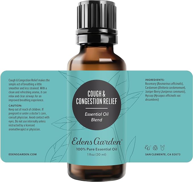 Edens Garden Cough & Congestion Relief Essential Oil Blend- 100% Pure Premium - Image 9