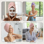 3 Pack Ultra Absorbent Microfiber Hair Towel - Image 4