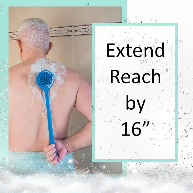 Bendable Long Handled Silicone Body Brush & Hair Scrubber - Image 3