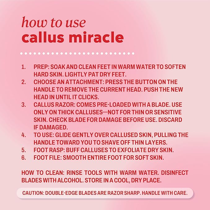 ONYX Professional Callus Miracle 3 Step Pedi Tool, Includes a Stainless Steel - Image 5