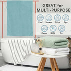 Grey and White Bath Towels - Image 5