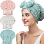 Jseng 3Packs Microfiber Hair Towel by Jseng
