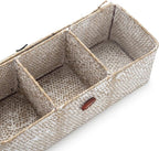 Seagrass Storage Basket with Lid Rectangular Small Woven Shelf Baskets with - Image 5