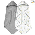 Yoofoss Hooded Baby Towels for Newborn 2 Pack 100% Muslin Organic Cotton Baby by YOOFOSS