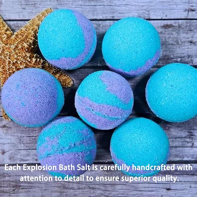 Bath Bombs Salt Balls, 18 Natural Handmade Bath Bomb Kit, Organic Bathbombs - Image 4