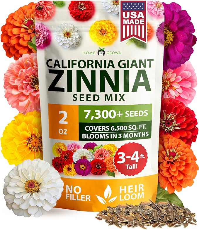 HOME GROWN Zinnia Seeds for 2026 by HOMEGROWN