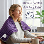 Heating Pad for Back/Neck/Shoulder Pain Relief, Moist & Dry Heat Warm Pad - Image 2