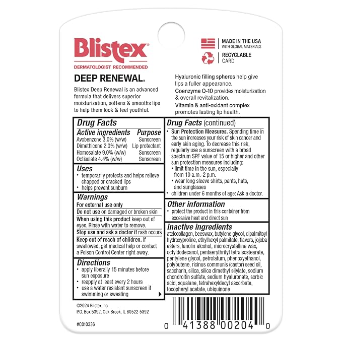 Blistex SPF 15 Deep Renewal Lip Protectant, - Image 6