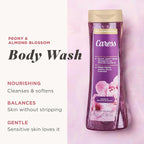 Caress Peony & Almond Blossom Body Wash, Hyaluronic Acid & Vitamin B3 - Image 2