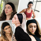 2 Pack Black Wide Headbands for Women - Image 7