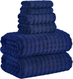 KBY Bath Towels Set 6 Piece 40x80 Inches，2 Extra Large Bath Sheets 2 Hand by KBYHome