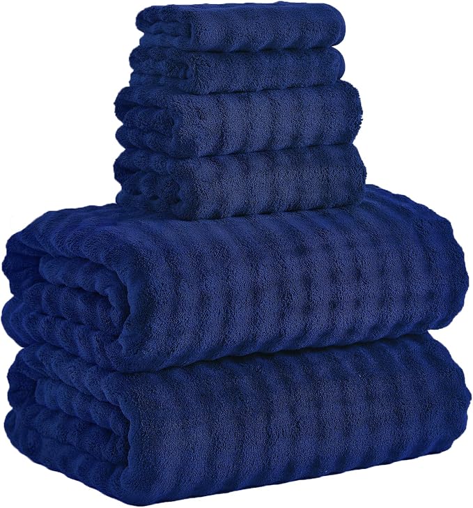 KBY Bath Towels Set 6 Piece 40x80 Inches，2 Extra Large Bath Sheets 2 Hand by KBYHome