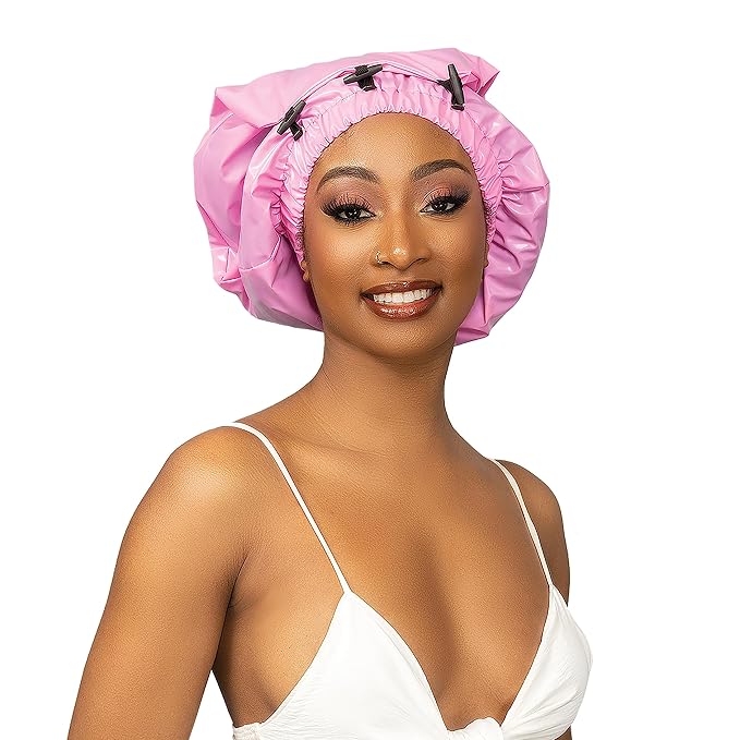 Esha Girl - Shower Cap for Extra Long Hair, Twists – Waterproof – Snug Fit - Image 6