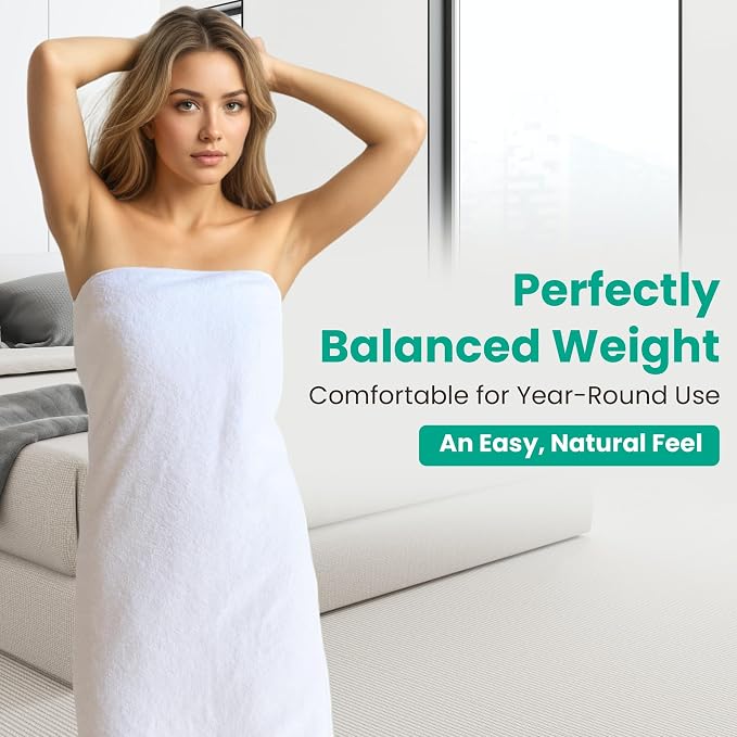 Bath Towels 2 Pack, 30 x 60 Inches, Large 100% Cotton Towels, Comfortable - Image 6