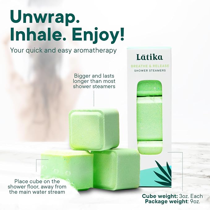 Latika Breathe & Release Aromatherapy Shower Steamer - Image 5