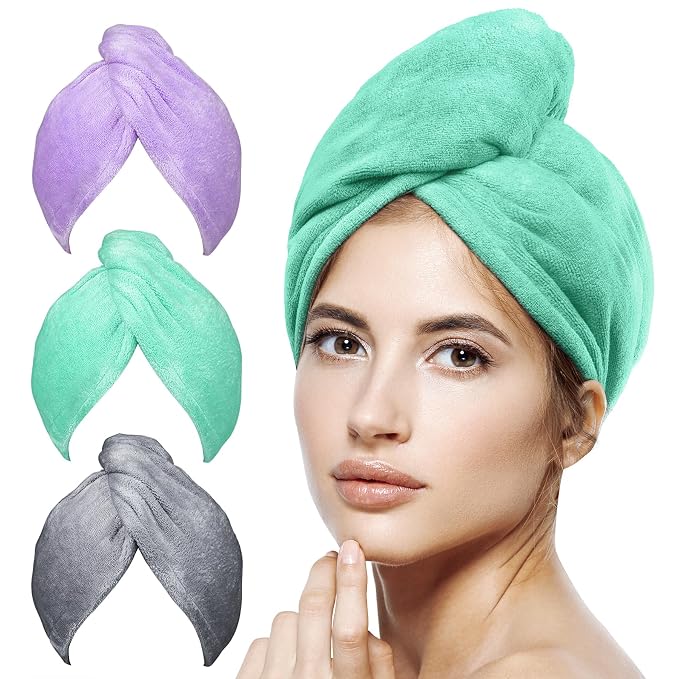 POPCHOSE Microfiber Hair Towel Wrap, Stocking Stuffers by Popularchoicesfromhere