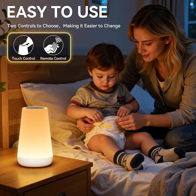 Auxmir Night Light, Dimmable Touch Lamp - Image 4