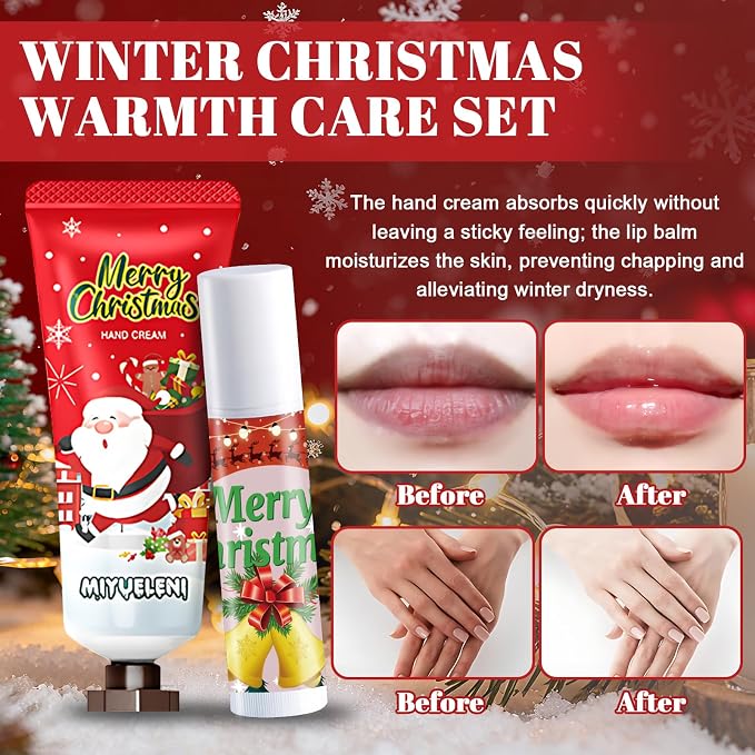 JAOJAO Christmas Lip Balm Bulk, Christmas Hand Cream - Image 5