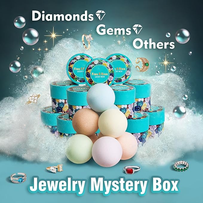 Fizz & Rizz Jewelry Mystery Bath Bomb:Surprise Rings, Bracelets and Chance to - Image 2