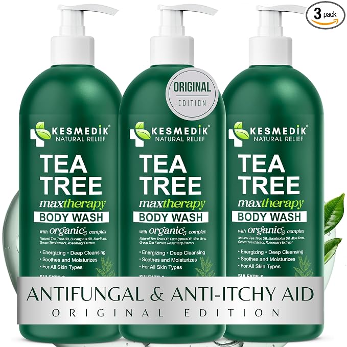 KESMEDIK Tea Tree Body Wash MaxTherapy, Itchy Skin Relief Soap, Soothes Jock by KesmedikNaturalRelief