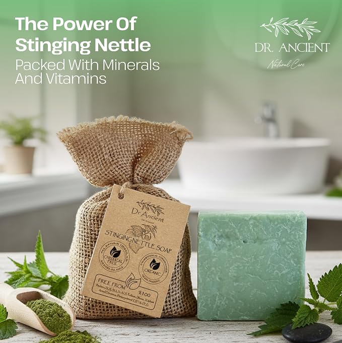 Dr.Ancient Stinging Nettle Soap Bar, Organic Soap Bars Handcrafted the - Image 5
