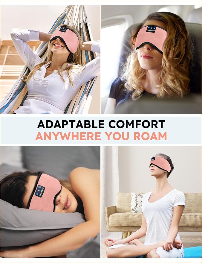 MUSICOZY Sleep Headphones Bluetooth 5.4 Headband Sleeping Eye Mask - Image 7