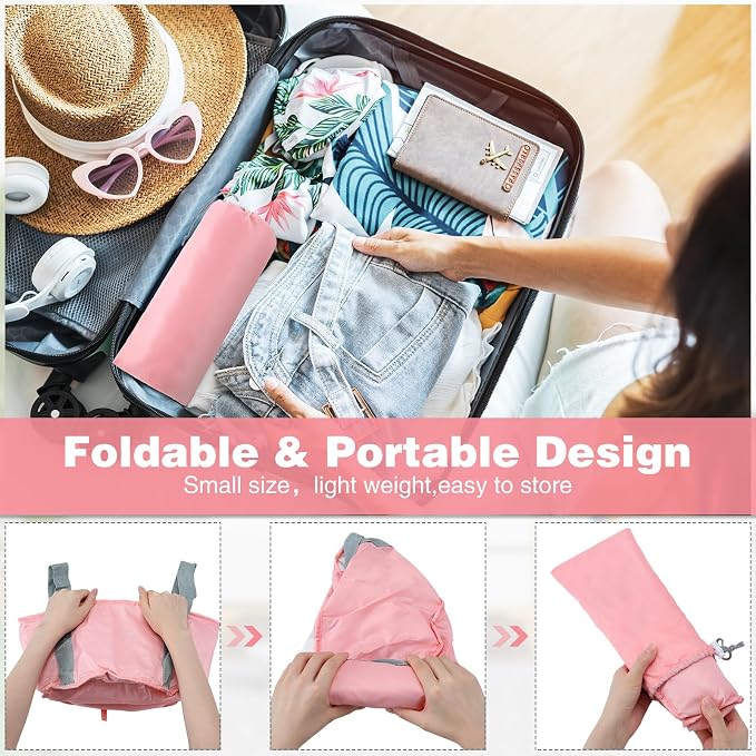 Maxcheck 14L 6 Pcs Pink Collapsible Foot Basin Tub Portable Soaking Feet Bath - Image 5