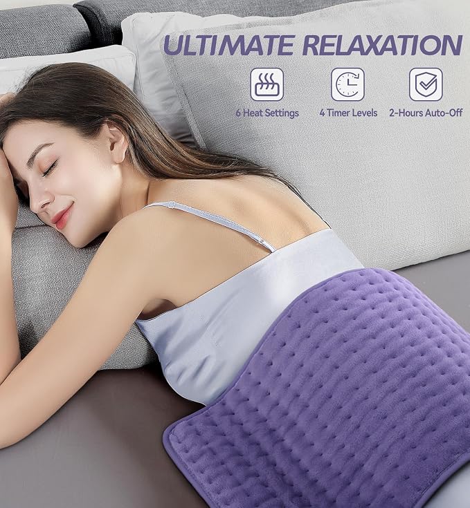 Heating Pad for Pain Relief | Electric Heat Pad for Back, Shoulder & Cramps | 6 - Image 3