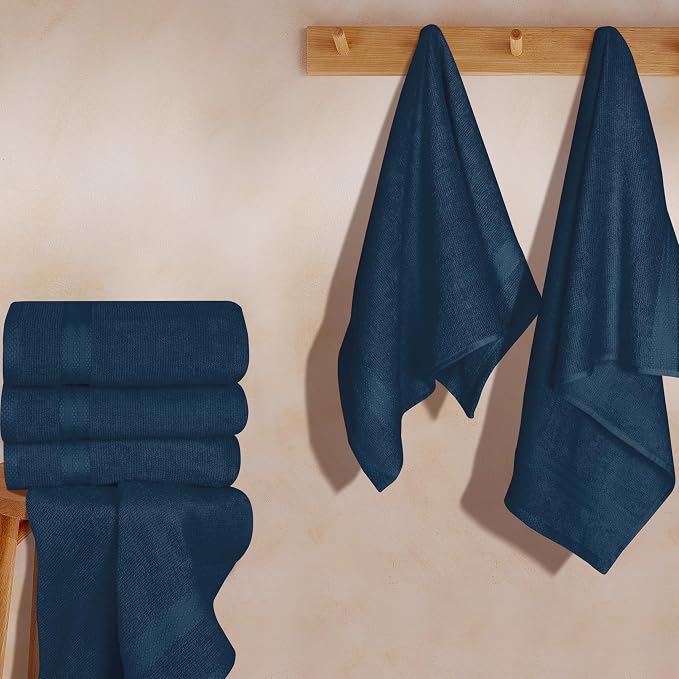 GLAMBURG Ultra Soft 6-Piece Hand Towel Set 16x28-100% Ringspun Cotton - Image 3