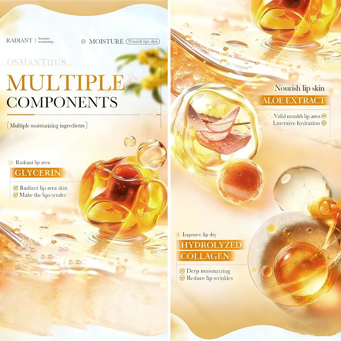 AKARY 10Pcs Osmanthus Nourish & Tender Lip Mask, Radiant & Tender, Smoothing - Image 4