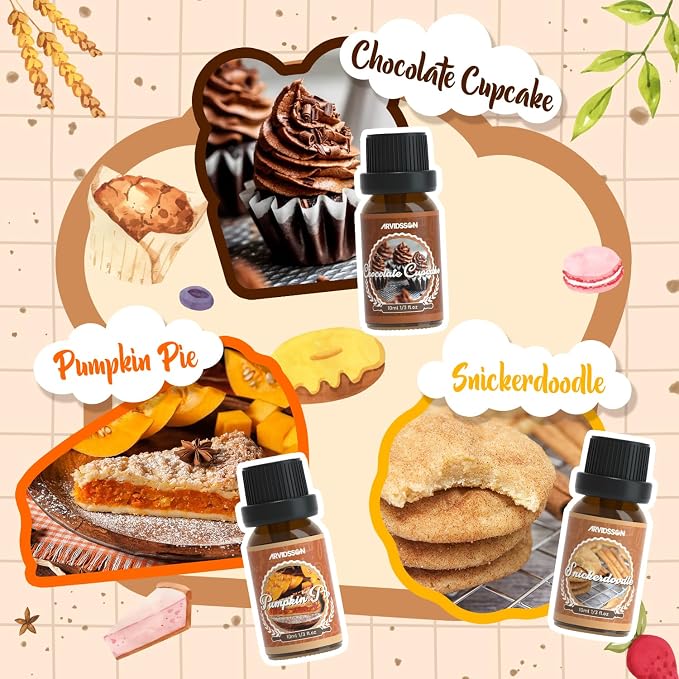 ARVIDSSON Bakery Essential Oils Set, Natural Fragrance Oil - Image 3