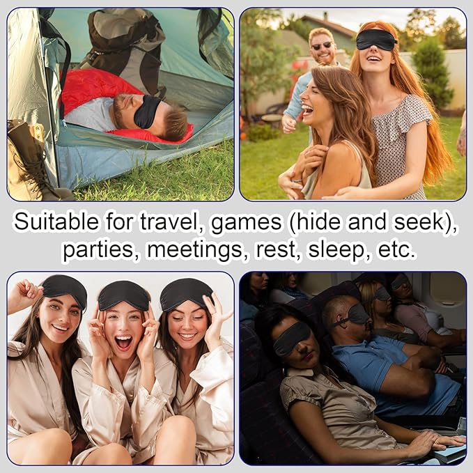 Newcotte 50 Pcs Silk Sleep Eye Mask - Image 7