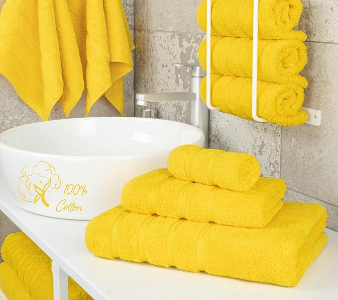 American Soft Linen Premium 3 Piece Towel Set, 1 Bath Towel 1 Hand Towel 1 - Image 2