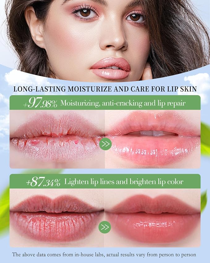 Lip Balm Set-8pcs Avocado Hydrating Lip Balm, Moisturizing Soothing Care Lip - Image 3