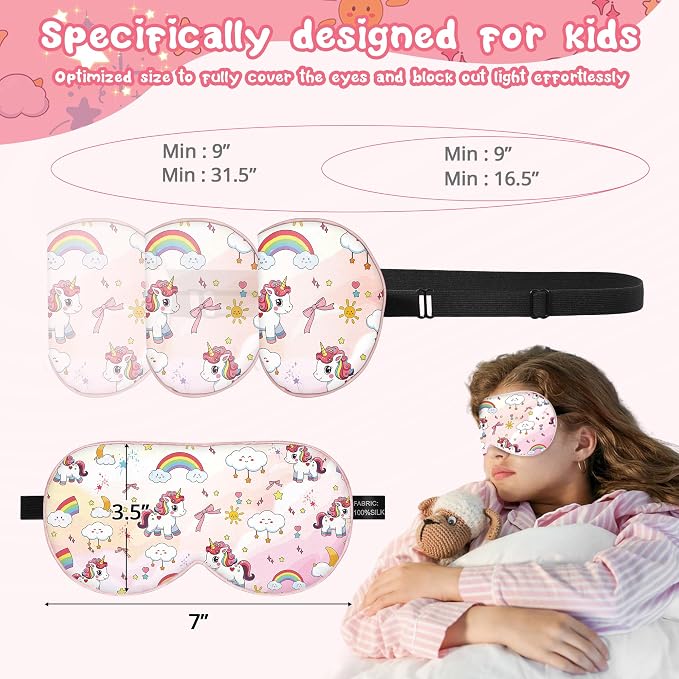 Kids Sleep Mask Eye Cover: 100% Real Natural Pure Silk Eye Mask - Image 4