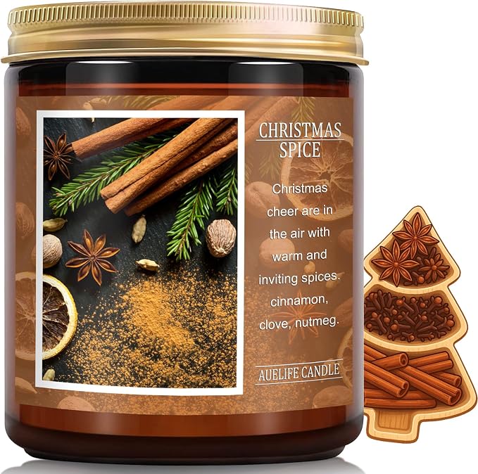 Christmas Candle | Christmas Spice Scented Candle, Holiday Candles Gift by Auelife