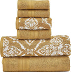 Modern Threads Amaris 6-Piece Reversible Yarn Dyed Jacquard Towel Set by ModernThreads