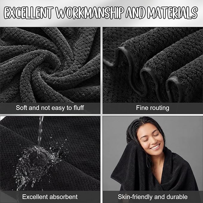 SmoothNovelty 16 Pack Microfiber Bath Towels Bulk 27'' x 60'' Oversized Size - Image 3