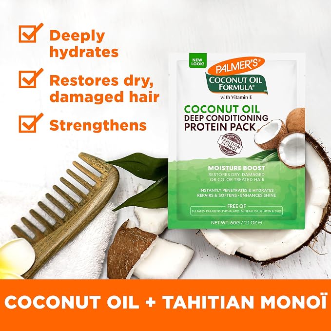 Palmer's Coconut Oil Formula Moisture Boost Protein Pack, Hair Treatment - Image 4