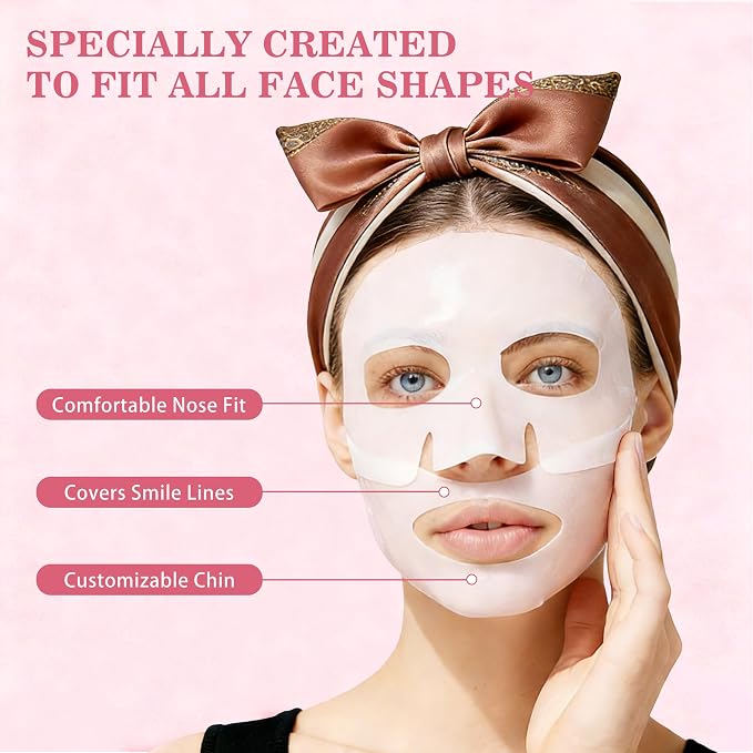 8 Pack Collagen Face Mask for Women, Hydrating Hydrogel Sheet Mask for Skin - Image 5