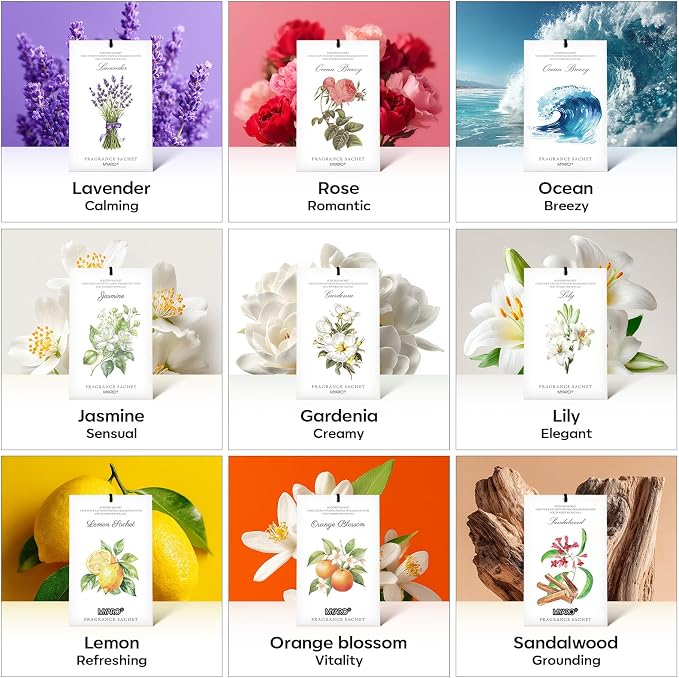 MYARO 12 Pack Assorted Floral Scented Sachets - Image 8