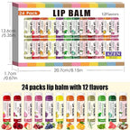 AZEN 24 Pack Lip Balm Bulk, Moisturizing Lip Balms - Image 8