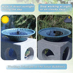 12.3" Solar Fountain Bird Bath for Outside, Metal Solar Bird Bath Fountains - Image 5