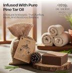 Dr.Ancient Pine Tar Black Soap Bar, Organic Soap Bars Handcrafted the - Image 5