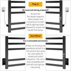 8-Bar Electric Heated Towel Warmer, Fast Heating - Image 3