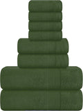 Belizzi Home 8 Piece Towel Set 100% Ring Spun Cotton, 2 Bath Towels 27x54 by Unknown