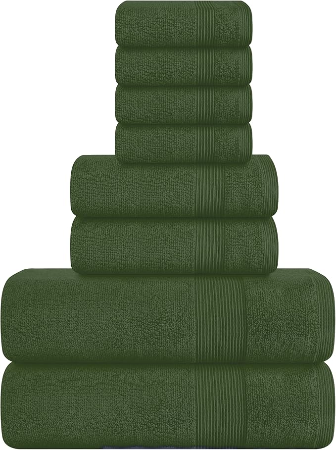 Belizzi Home 8 Piece Towel Set 100% Ring Spun Cotton, 2 Bath Towels 27x54 by Unknown