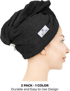 American Soft Linen 100% Cotton Hair Towels - Image 2