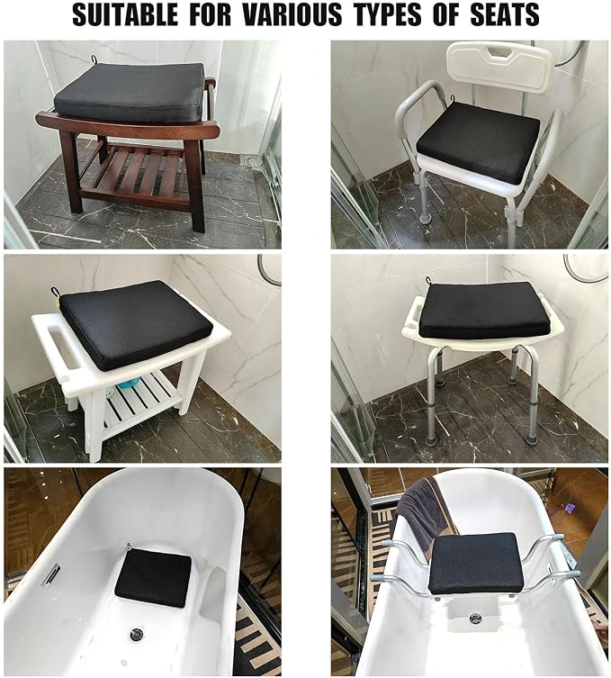 Shower Seat Cushion, Thickened Shower Chair Cushion 4D Air Fiber Material - Image 7